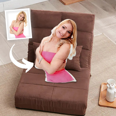 Buddy pillow with photo printed on both sides